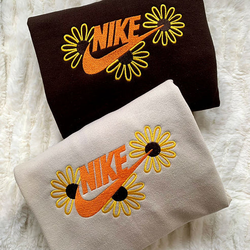 Sunflower Nike - embroidered sweatshirt