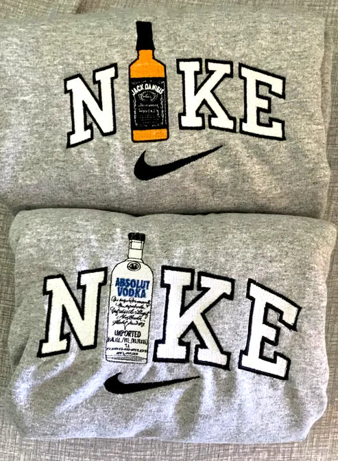 Jack Daniels & Absolut Vodka - embroidered sweatshirt