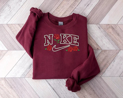 Roses Nike - embroidered sweatshirt