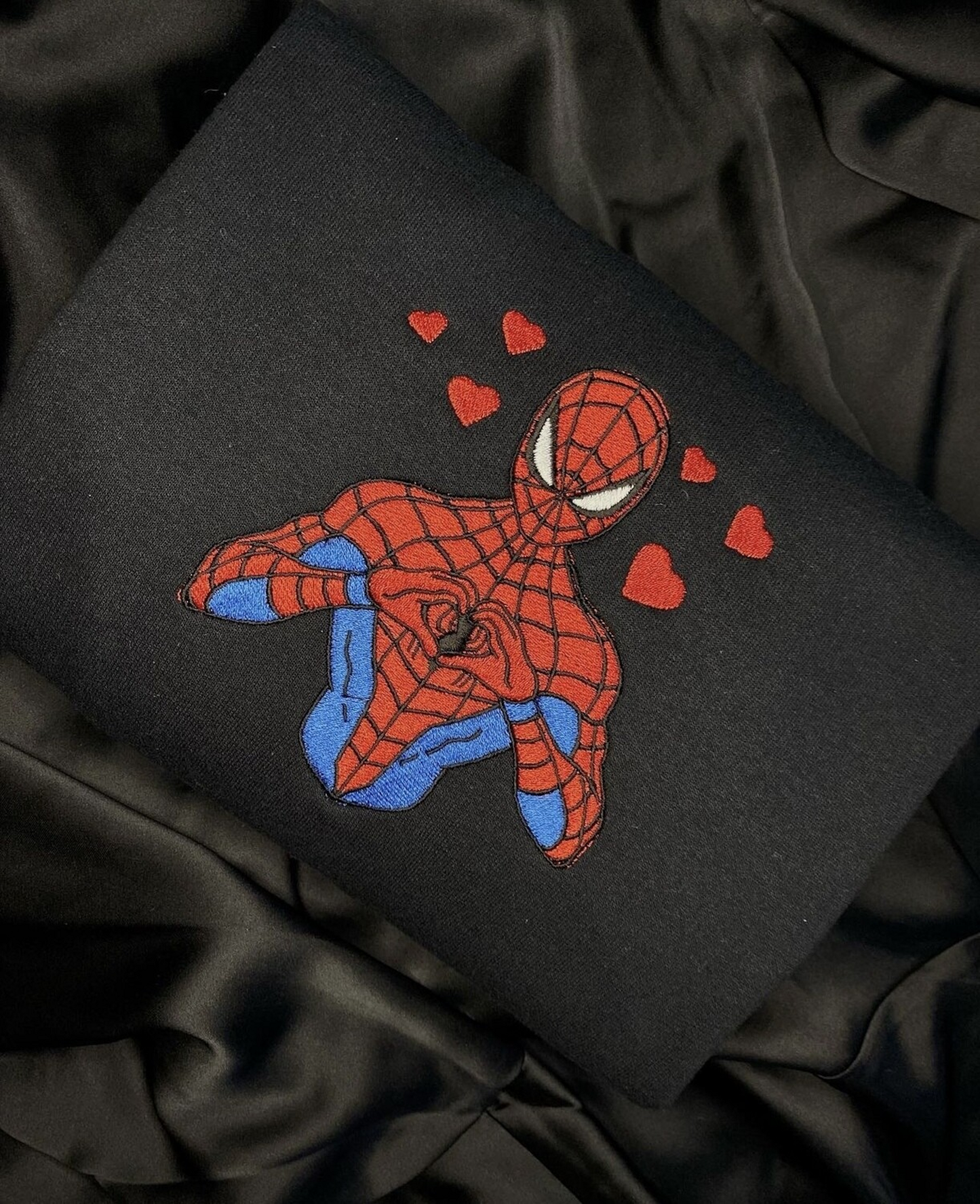Spiderman Love Shows Love - embroidered unisex crewneck sweatshirt